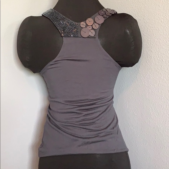 Beaded ‘S Max Mara Tank Top - Pre-owned, S, Grey - Picture 10 of 10